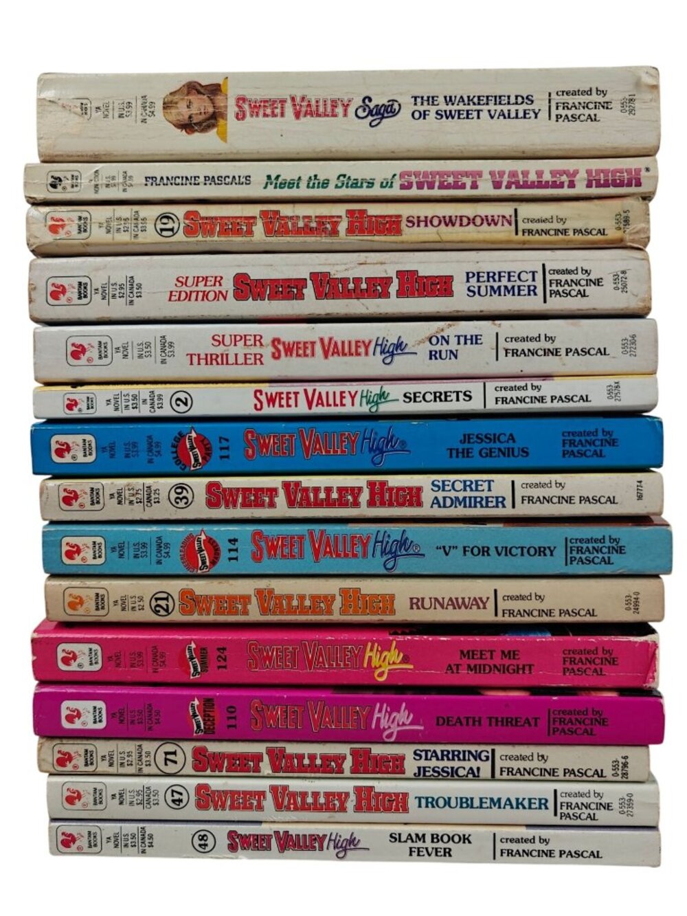 Sweet Valley High Series Lot Of 15 Paperback Books Francine Pascal Vintage YA